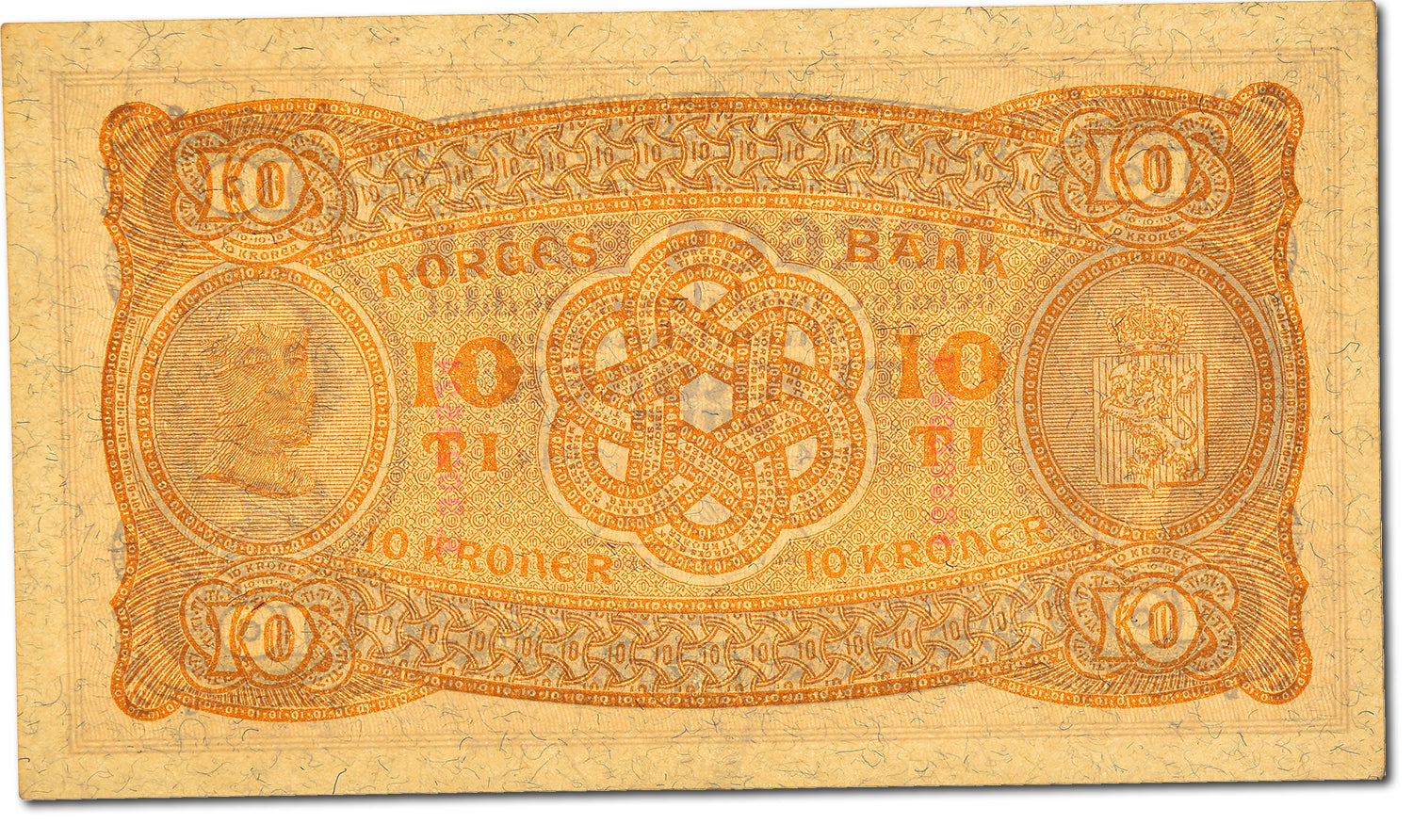Banconote, Norvegia, 10 Kroner, 1944, FDS
