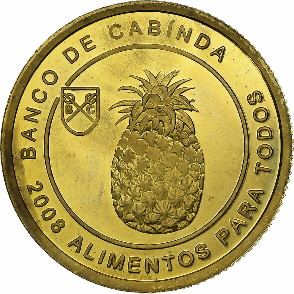 CABINDA, 10 Centavos, 2008, Brass plated steel, UNZ, KM:17