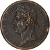 KOLONIE FRANCUSKIE, Charles X, 10 Centimes, 1828, Paris, Brązowy, EF(40-45)