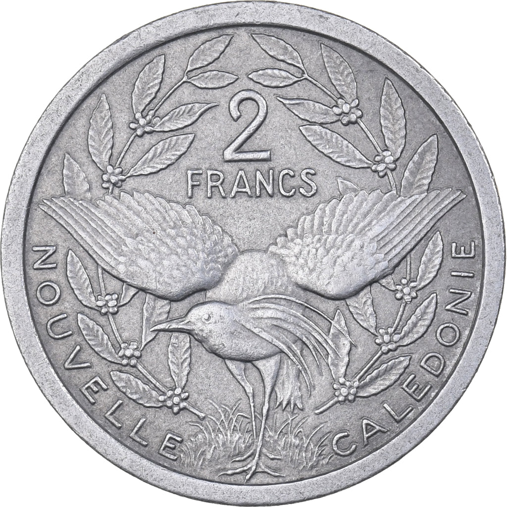 Nuova Caledonia, 2 Francs, 1977, Paris, Alluminio, BB+, KM:14