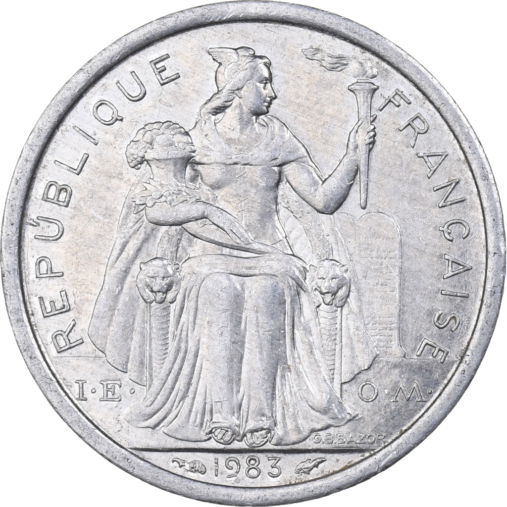 Nowa Kaledonia, Franc, 1983, Paris, Aluminium, AU(55-58), KM:10