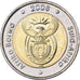 South Africa, 5 Rand, 2008, Pretoria, Bi-Metallic, MS(63), KM:439