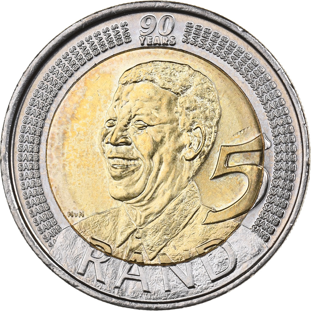 South Africa, 5 Rand, 2008, Pretoria, Bi-Metallic, MS(63), KM:439