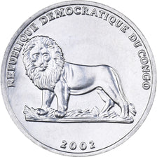 CONGO, REPUBBLICA DEMOCRATICA DEL, 25 Centimes, 2002, Alluminio, FDC, KM:76