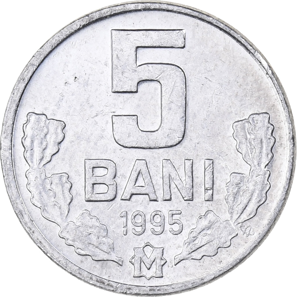 Mołdawia, 5 Bani, 1995, Aluminium, MS(63), KM:2