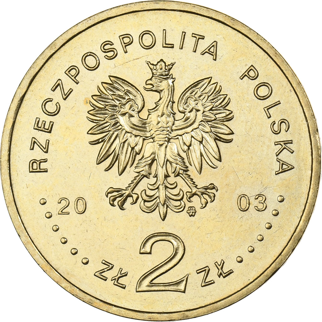 Poland, 2 Zlote, 2003, Warsaw, Brass, MS(65-70), KM:451