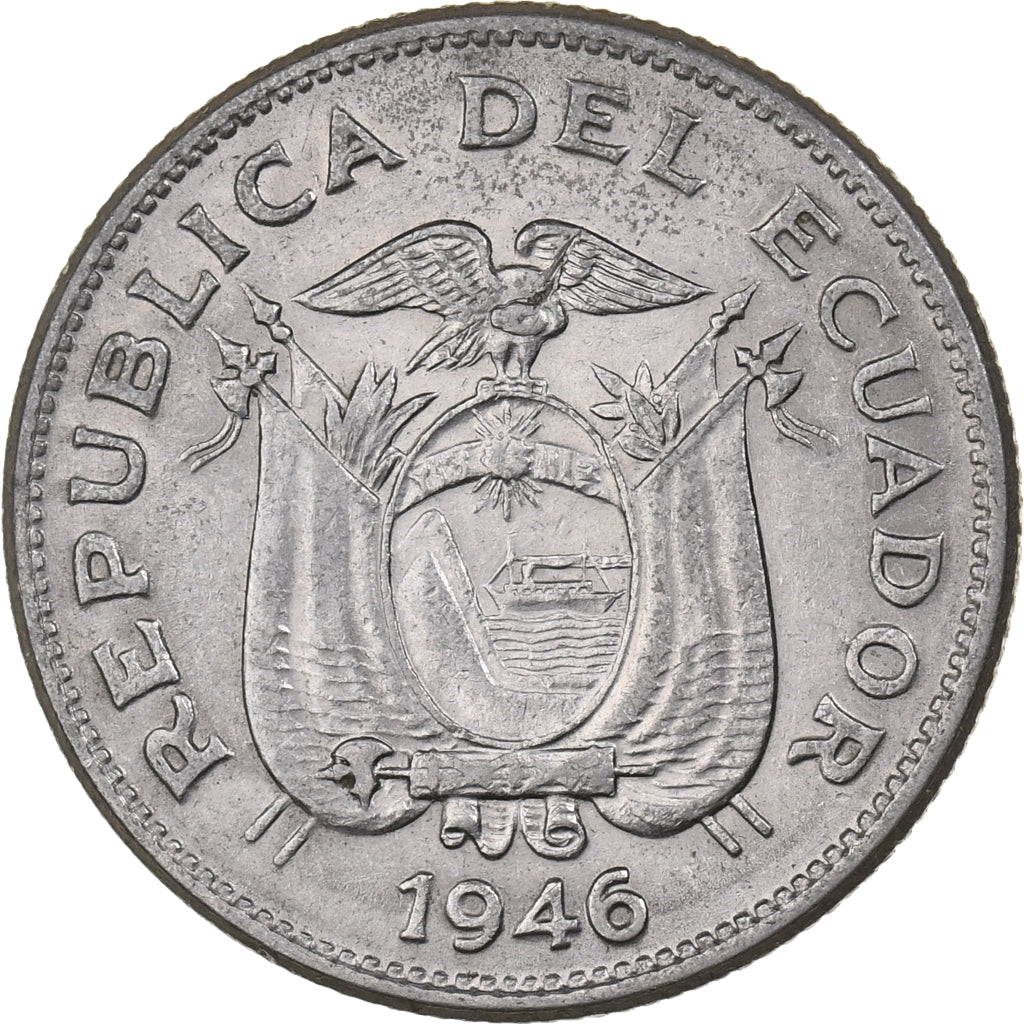 Ecuador, Sucre, Un, 1946, Nickel, SS, KM:78.2