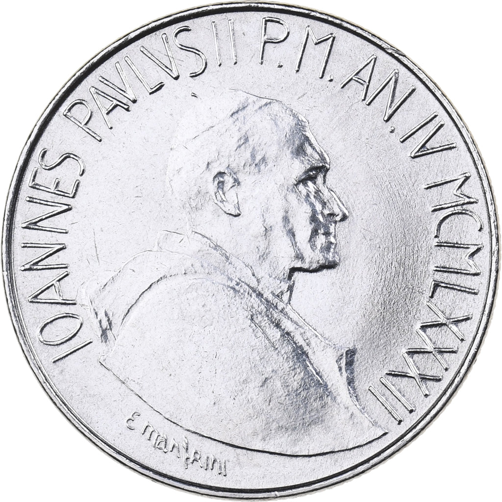 CIDADE DO VATICANO, John Paul II, 100 Lire, 1982 (Anno IV), Rome, Aço