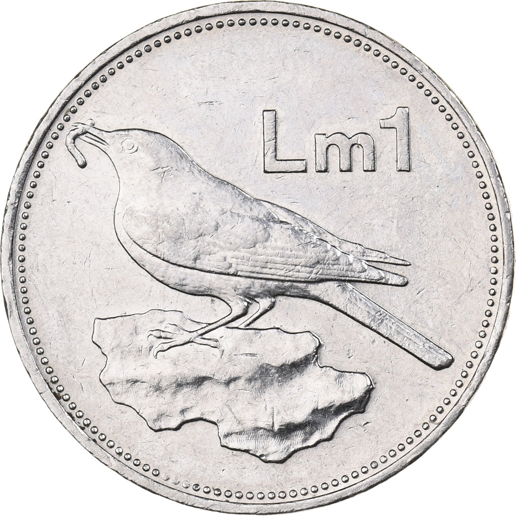 Malta, Lira, 1986, Níquel, SC, KM:82