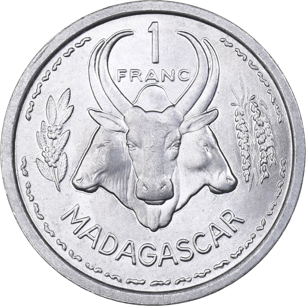 Madagascar, Franc, 1958, Paris, Aluminium, MS(65-70), KM:3