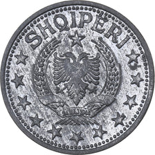 Albania, 5 Lekë, 1947, Zinc, AU(55-58), KM:38