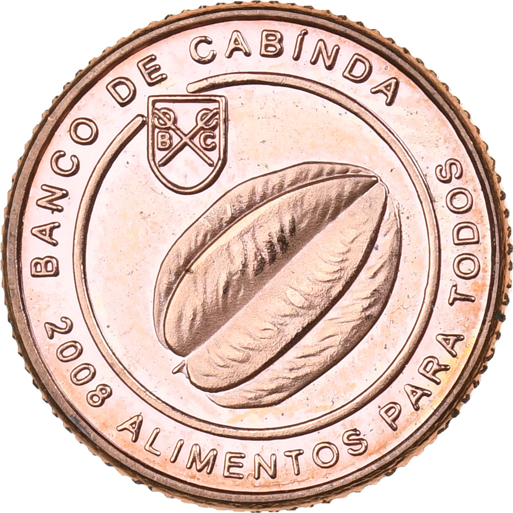 CABINDA, Centavo, 2008, Copper Plated Steel, UNZ, KM:14