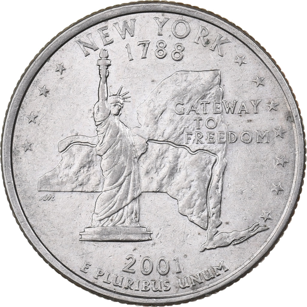 Stati Uniti, Quarter, 2001, U.S. Mint, Rame ricoperto in rame-nichel, SPL