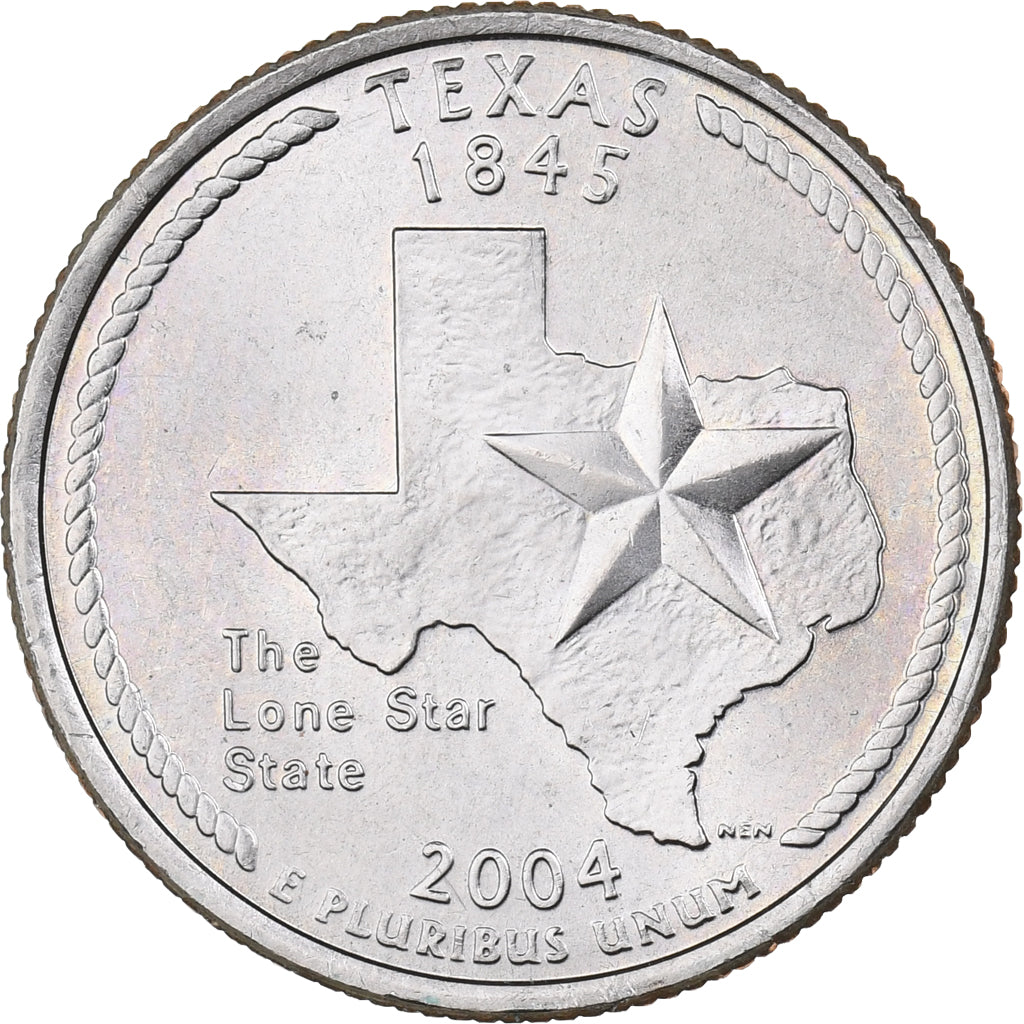 United States, Quarter, 2004, U.S. Mint, Copper-Nickel Clad Copper, MS(65-70)