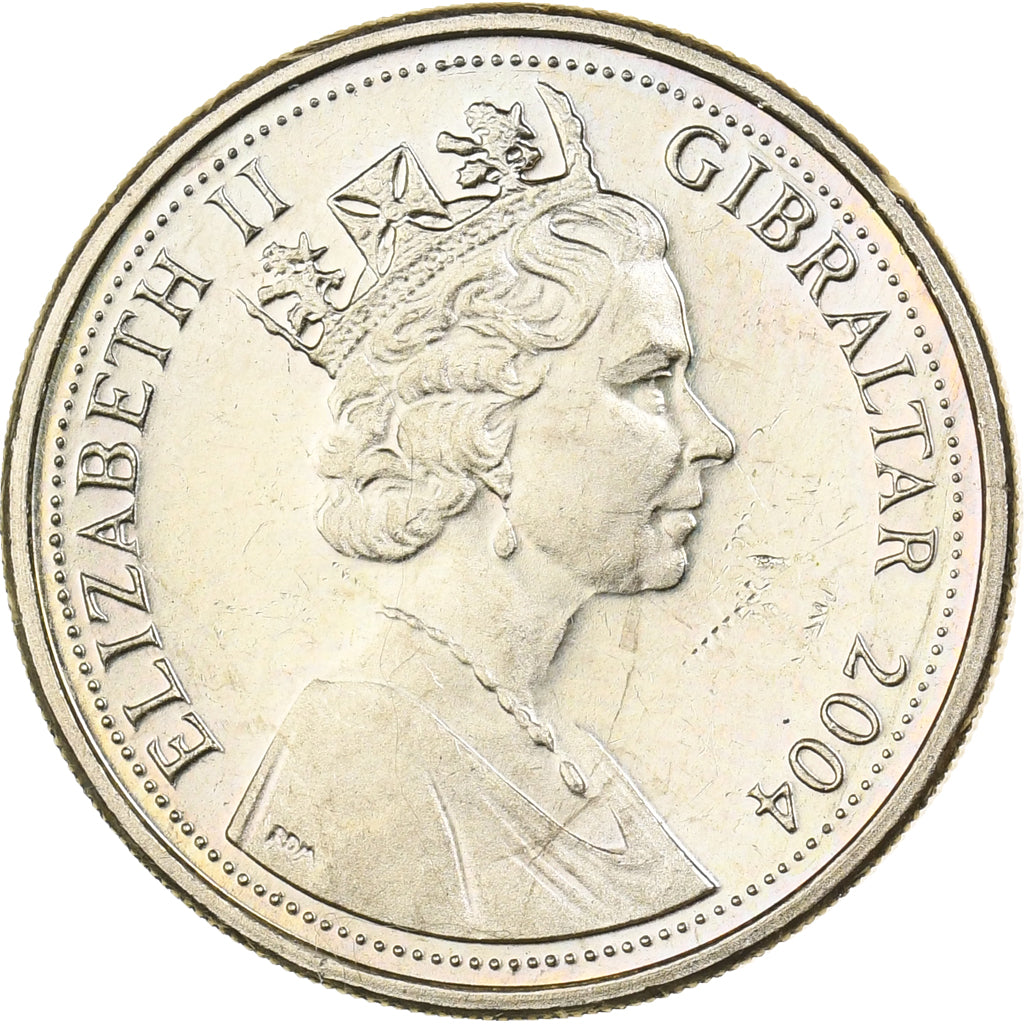 Gibraltar, Elizabeth II, Pound, 2004, Pobjoy Mint, Copper-nickel, MS(65-70)