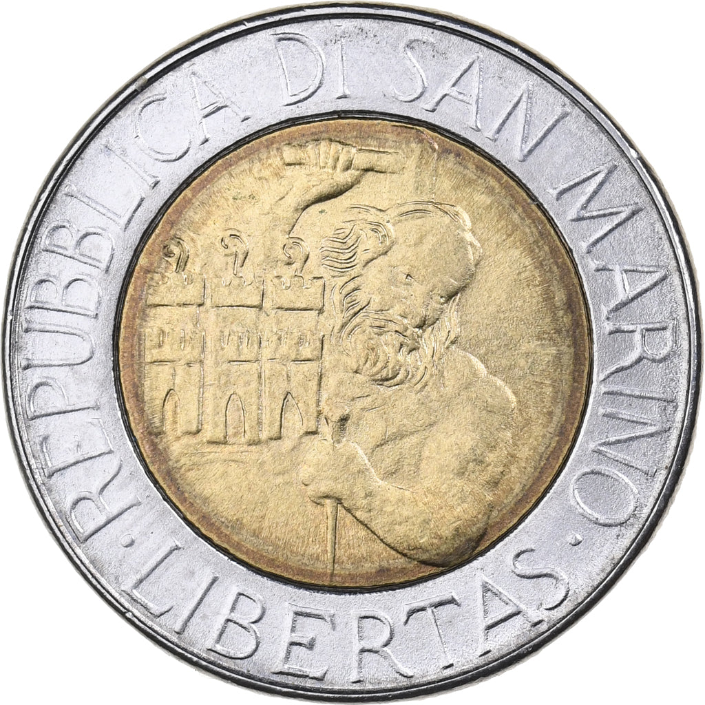San Marino, 500 Lire, 1994, Bimetálico, MS(65-70), KM:314