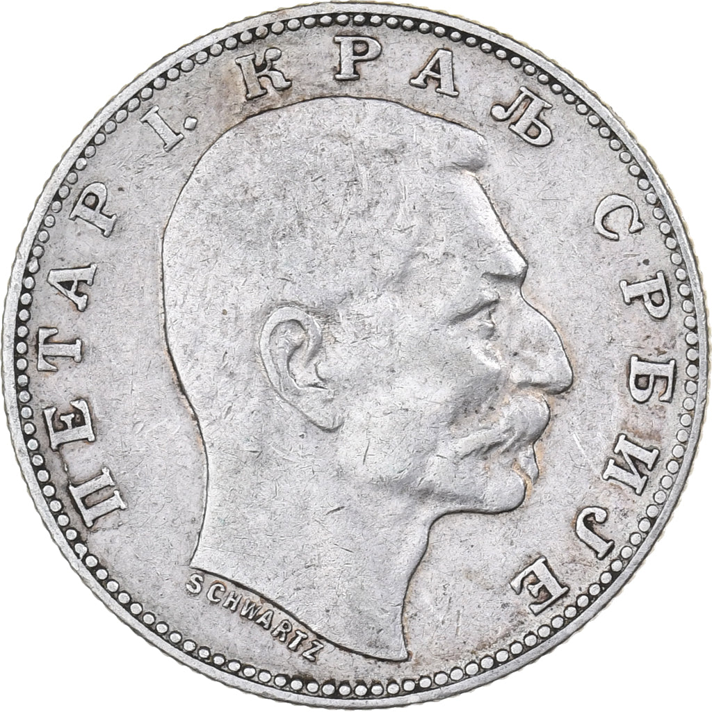 Serbien, Peter I, Dinar, 1904, Silber, SS, KM:25.1