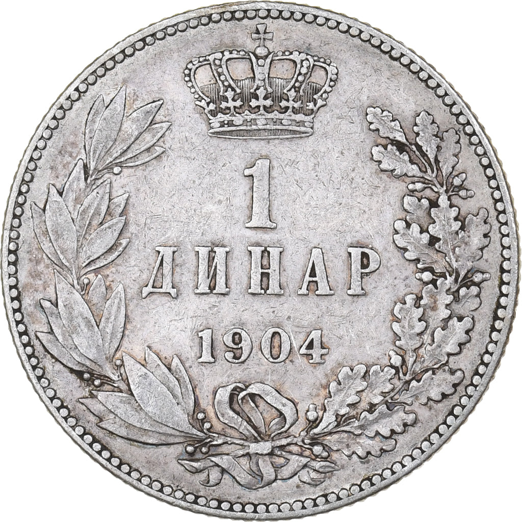 Serbien, Peter I, Dinar, 1904, Silber, SS, KM:25.1