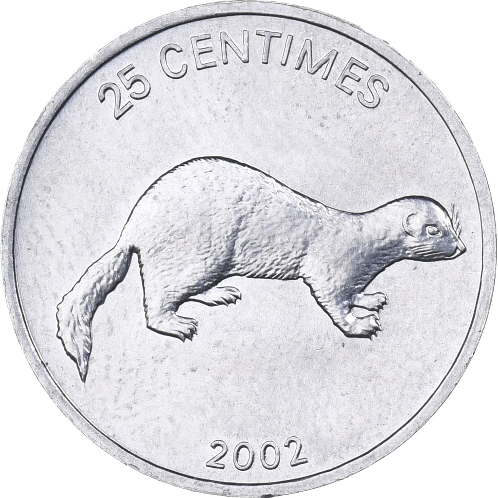 CONGO, REPÚBLICA DEMOCRÁTICA, 25 Centimes, 2002, Alumínio, MS(65-70), KM:76