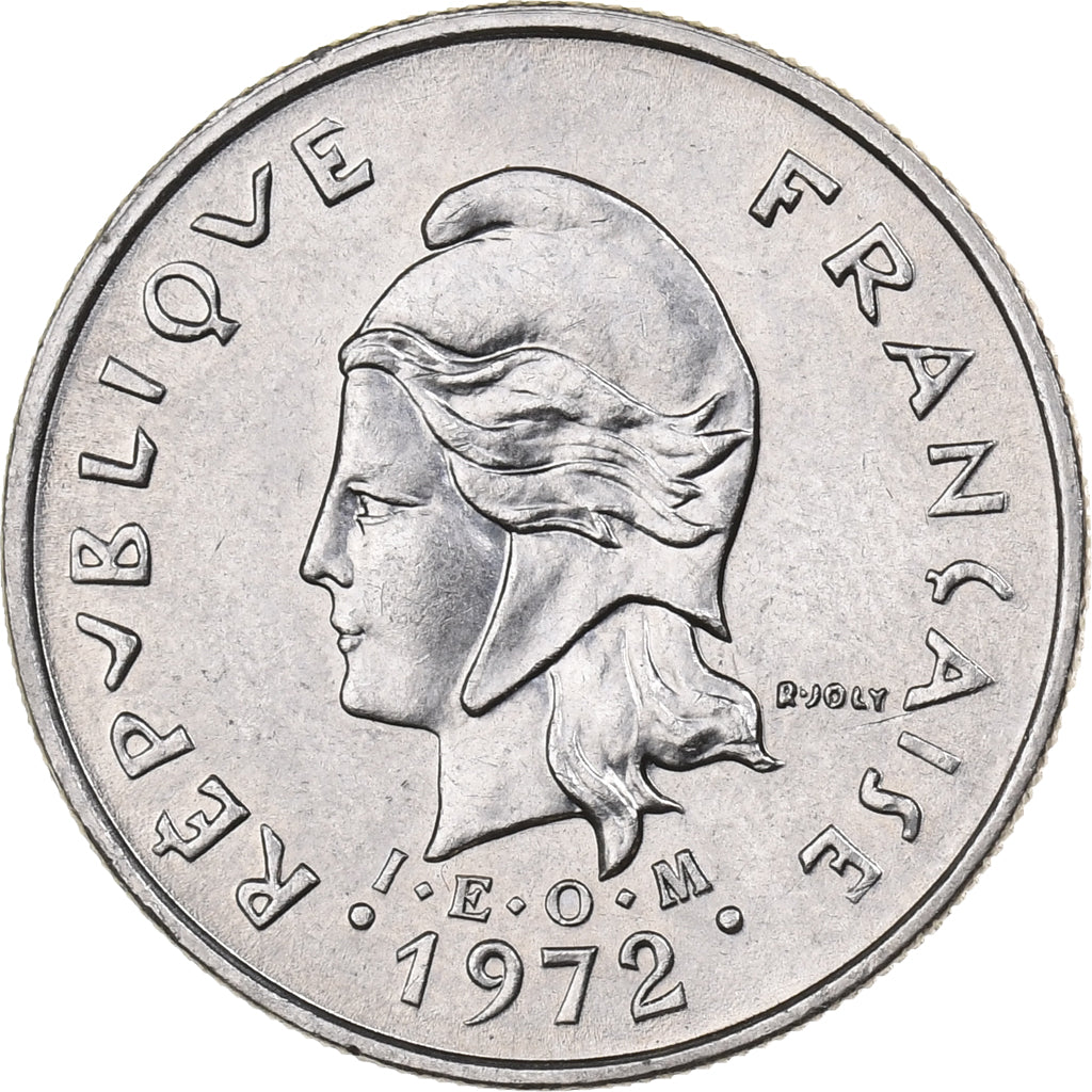 Nuova Caledonia, 10 Francs, 1972, Paris, Nichel, SPL, KM:11