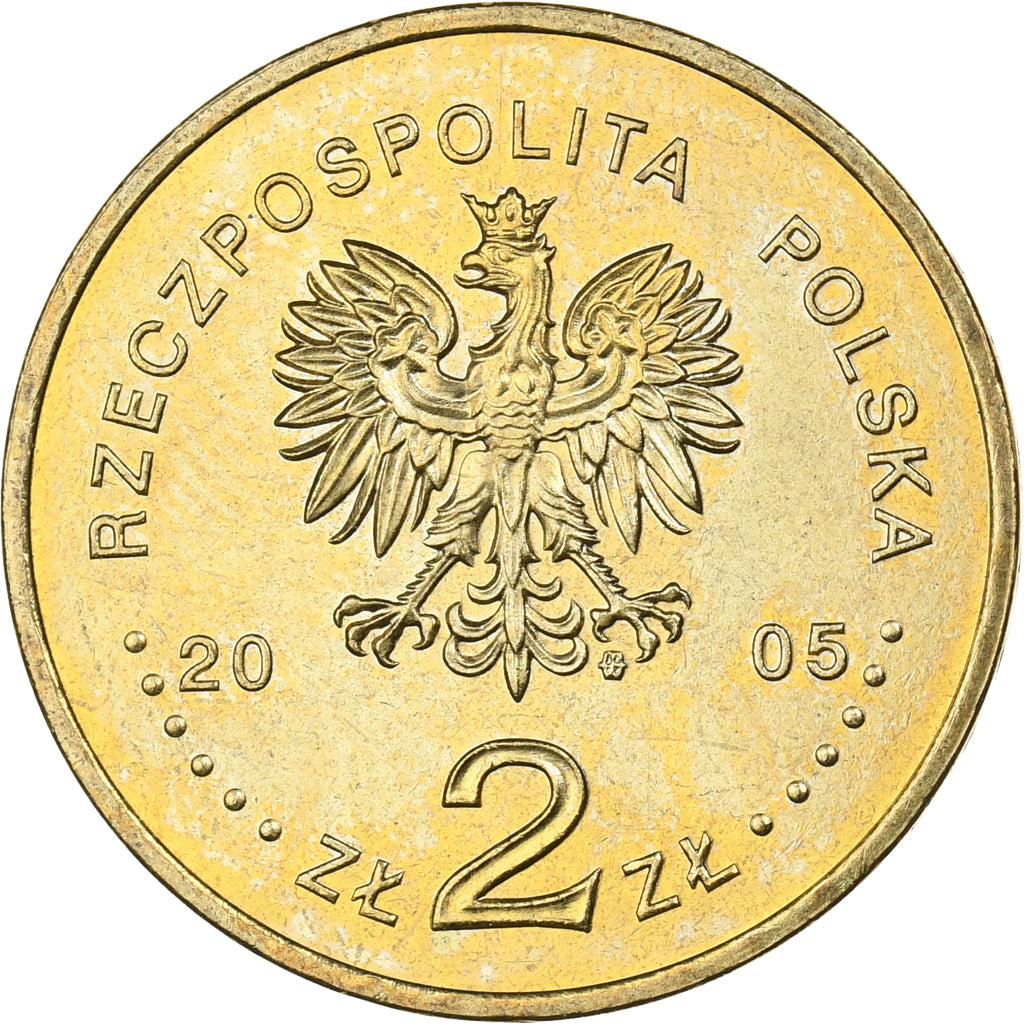 Poland, 2 Zlote, 2005, Warsaw, Brass, MS(65-70), KM:558