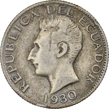 Ecuador, Sucre, Un, 1930, Philadelphia, Silver, VF(30-35), KM:72