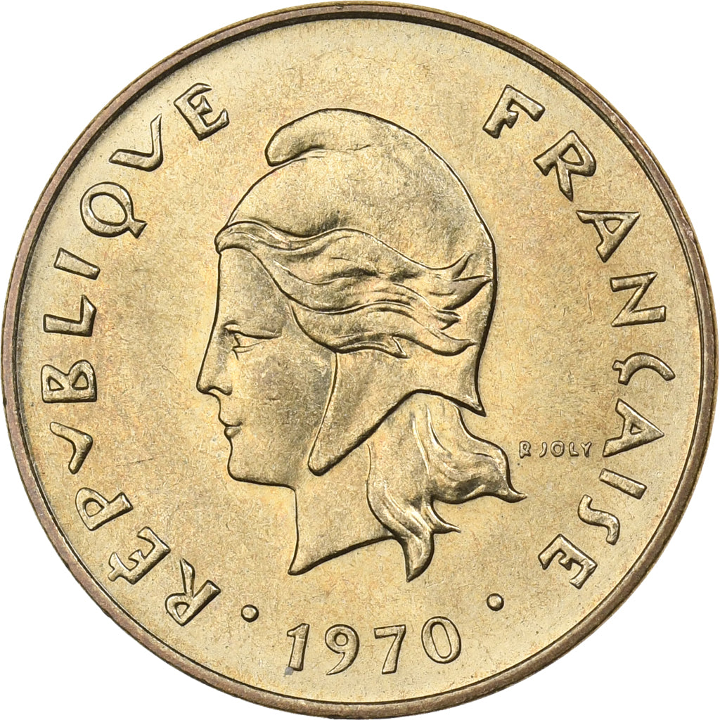 Nuove Ebridi, 5 Francs, 1970, Paris, Nichel-ottone, FDC, KM:6.1