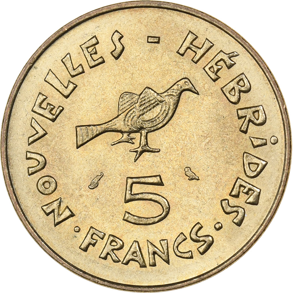 Nuove Ebridi, 5 Francs, 1970, Paris, Nichel-ottone, FDC, KM:6.1