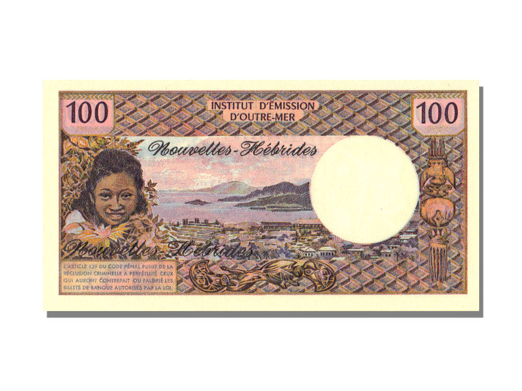 Biljet, Nieuwe Hebriden, 100 Francs, NIEUW