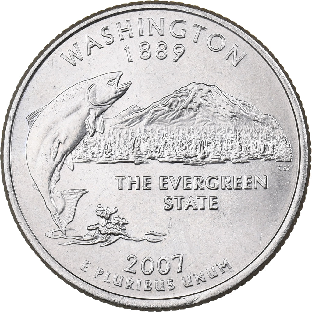 Estados Unidos, Quarter, 2007, U.S. Mint, Cobre - níquel recubierto de cobre