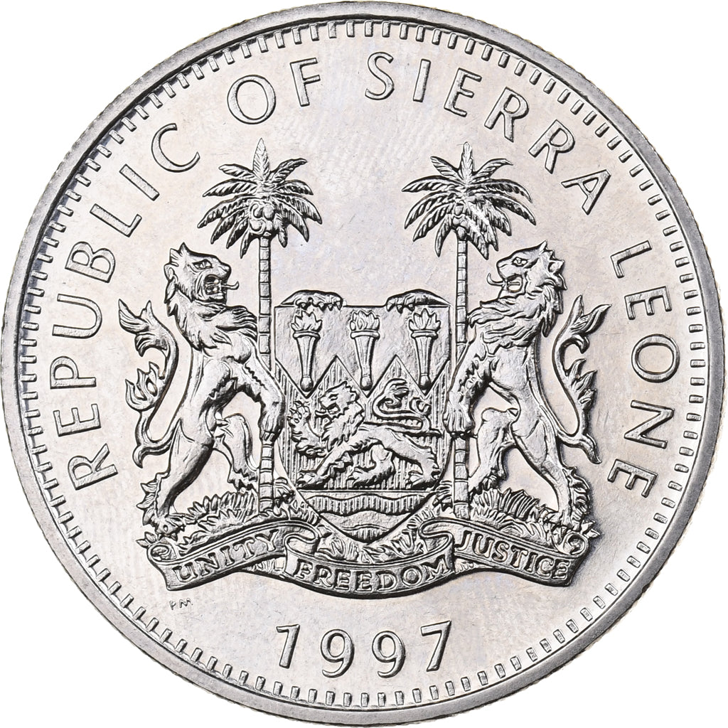 Serra Leoa, Dollar, 1997, Pobjoy Mint, Cobre-níquel, MS(65-70), KM:103
