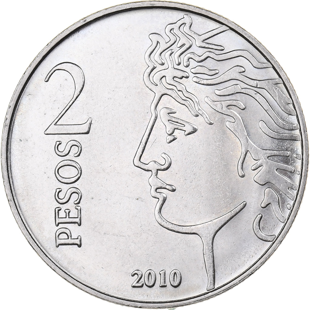 Argentina, 2 Pesos, 2010, Cobre - níquel, SC, KM:162