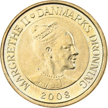 Dänemark, Margrethe II, 20 Kroner, 2008, Copenhagen, Aluminum-Bronze, UNZ