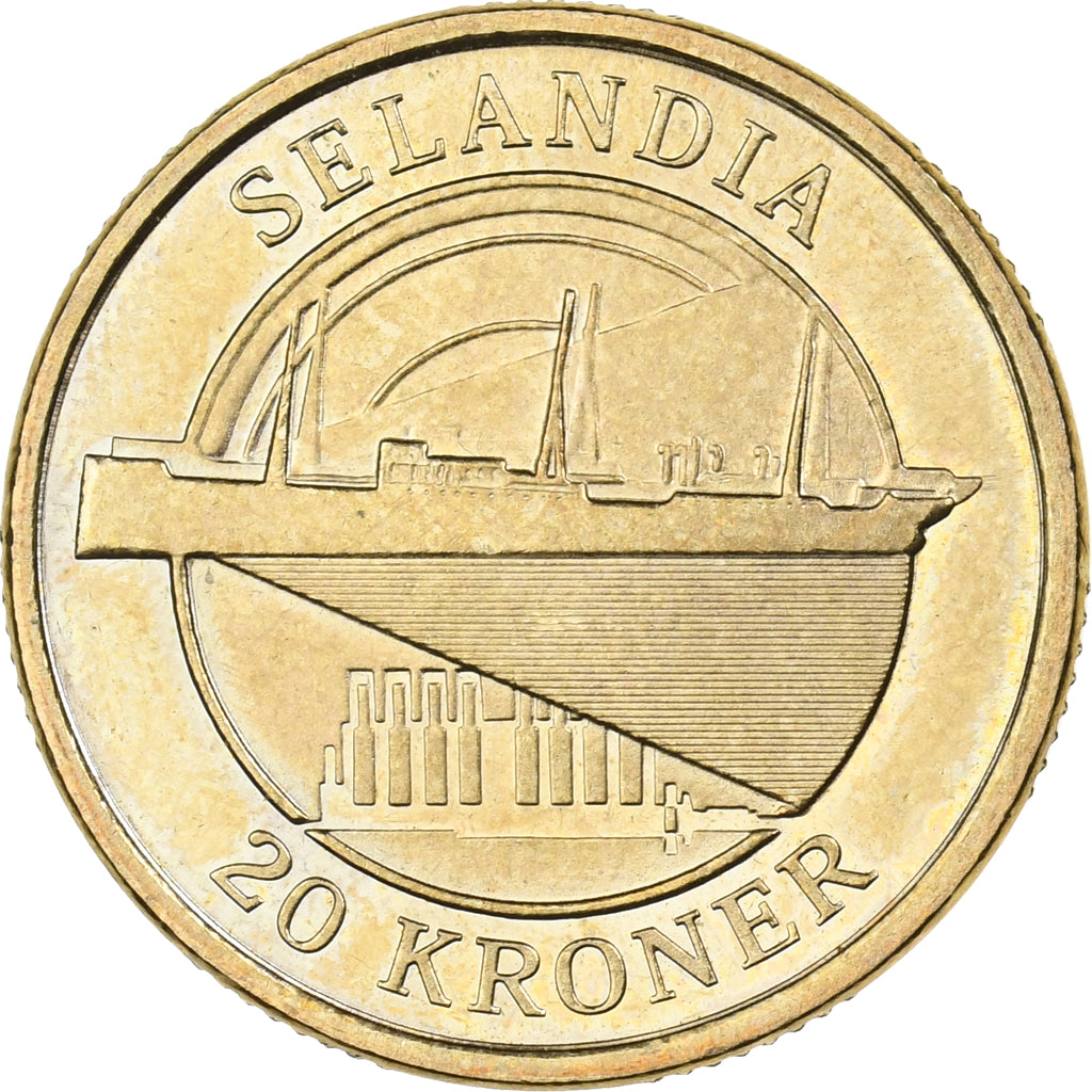 Dänemark, Margrethe II, 20 Kroner, 2008, Copenhagen, Aluminum-Bronze, UNZ