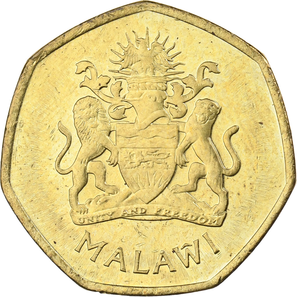 Malawi, 50 Tambala, 2004, Brass plated steel, MS(65-70), KM:66