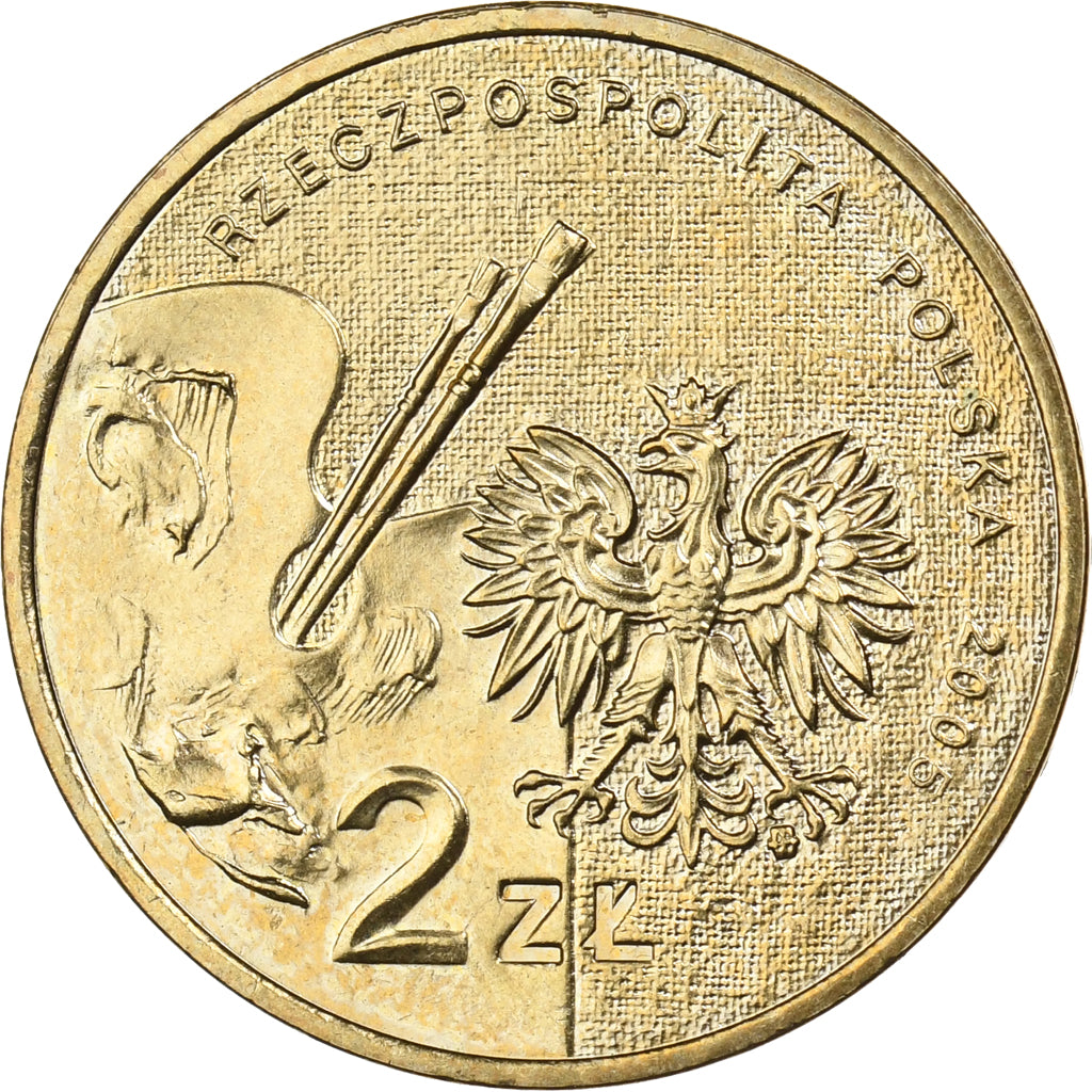 Polska, 2 Zlote, 2005, Warsaw, Mosiądz, MS(65-70), KM:541