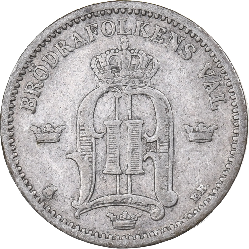 Szwecja, Oscar II, 25 Öre, 1902, Srebro, EF(40-45), KM:739