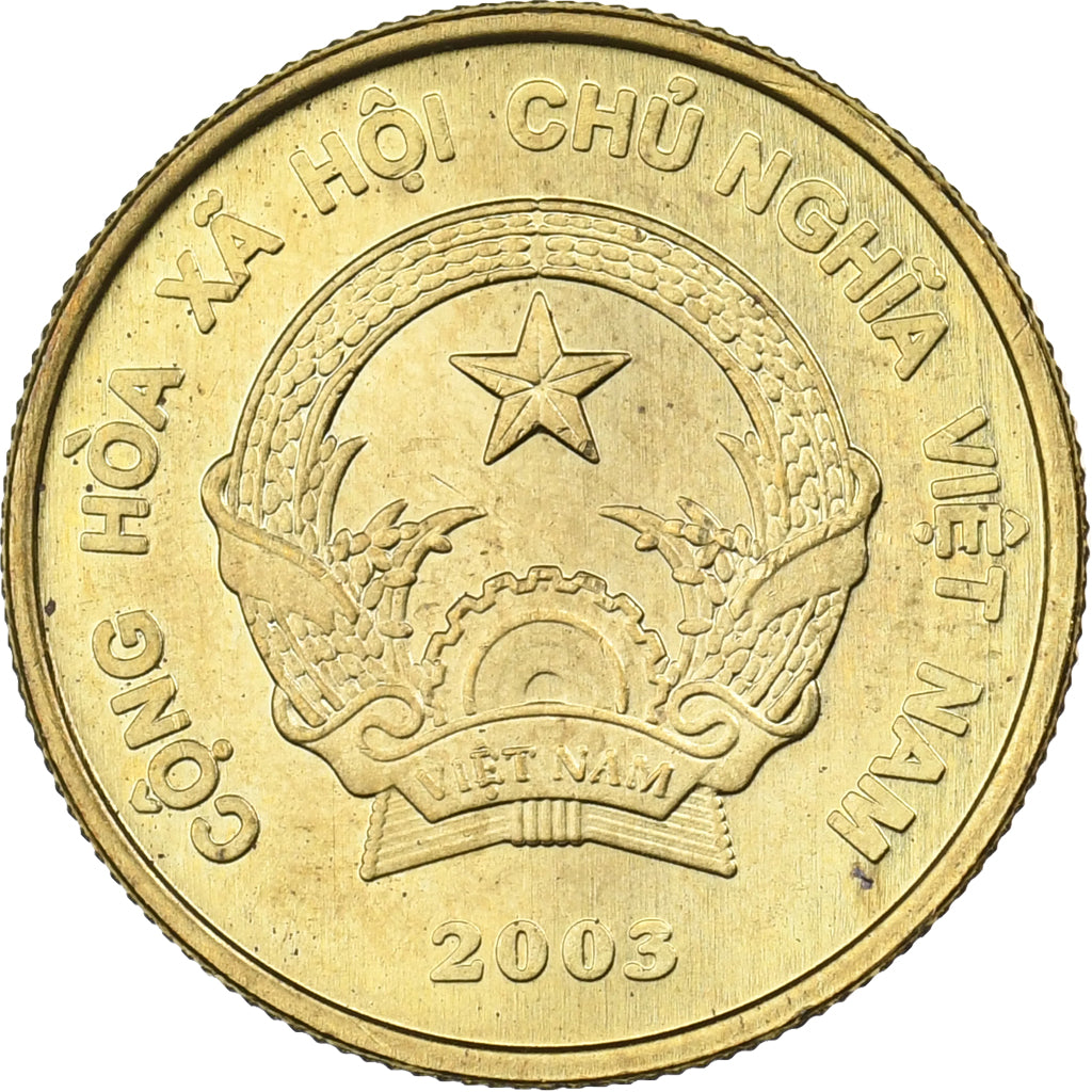 Vietnam, SOCIALIST REPUBLIC, 1000 Dông, 2003, Vantaa, Acciaio placcato ottone