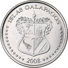 GALAPAGOS ISLANDS, 10 Centavos, 2008, Copper-nickel, MS(63), KM:3