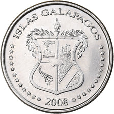 GALAPAGOS ISLANDS, 10 Centavos, 2008, Copper-nickel, MS(63), KM:3