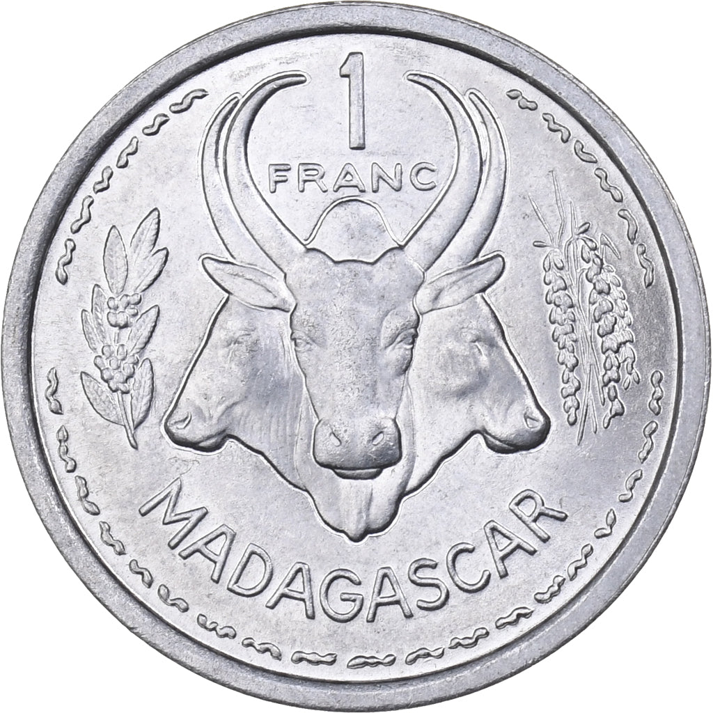 Madagascar, Franc, 1958, Paris, Aluminium, MS(65-70), KM:3