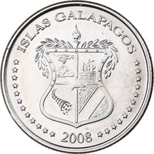 GALAPAGOS ISLANDS, 10 Centavos, 2008, Copper-nickel, MS(63), KM:3