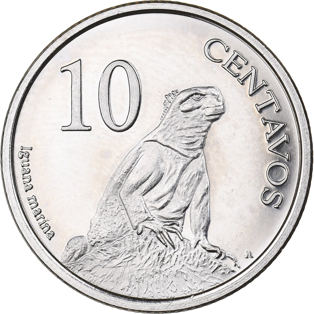 GALAPAGOS ISLANDS, 10 Centavos, 2008, Copper-nickel, MS(63), KM:3