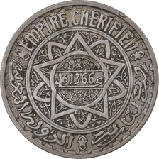 Morocco, Mohammed V, 10 Francs, AH 1366/1946, Paris, Copper-nickel, EF(40-45)