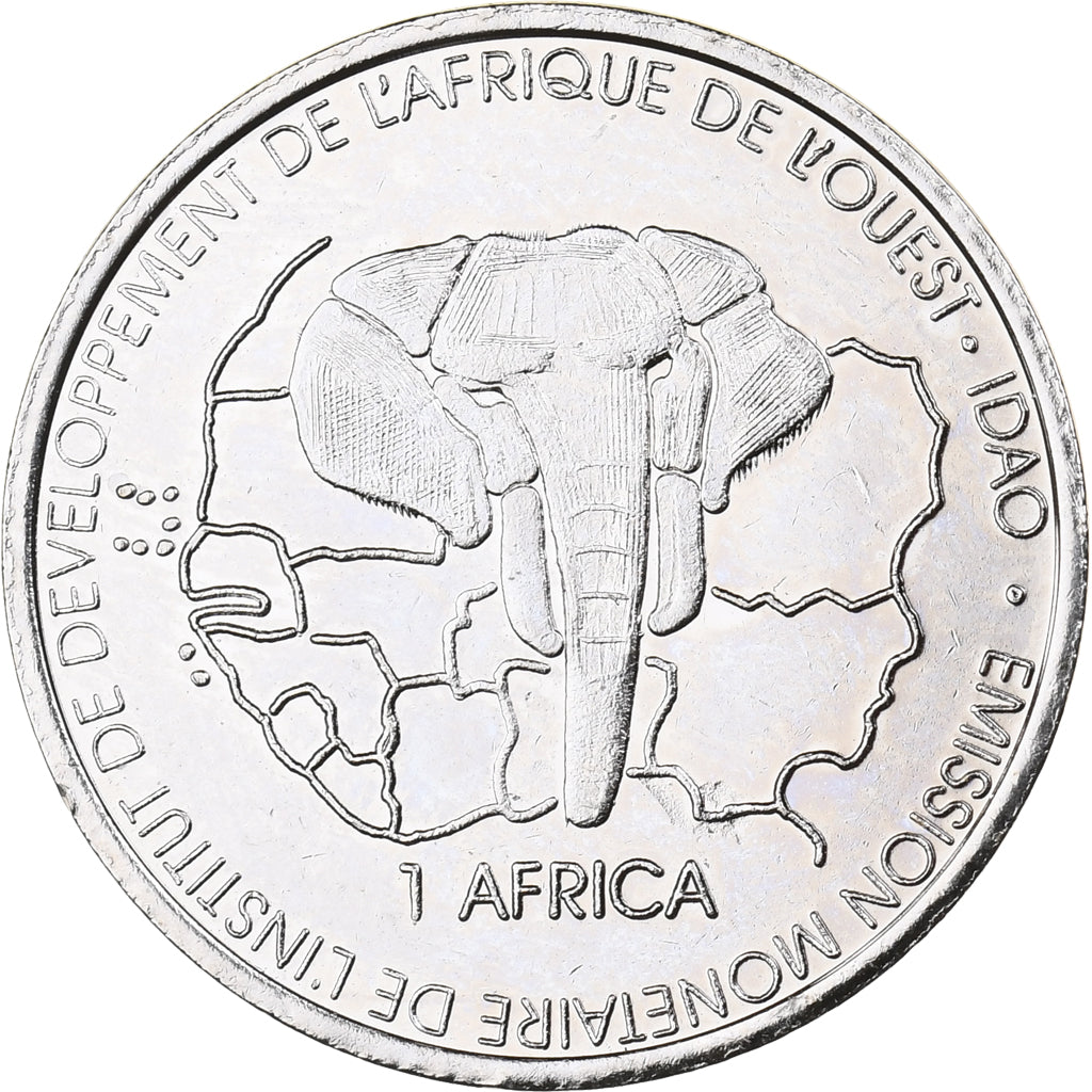 Mali, 1500 CFA Francs-1 Africa, 2003, Paris, Nickel plated steel, MS(63), KM:17