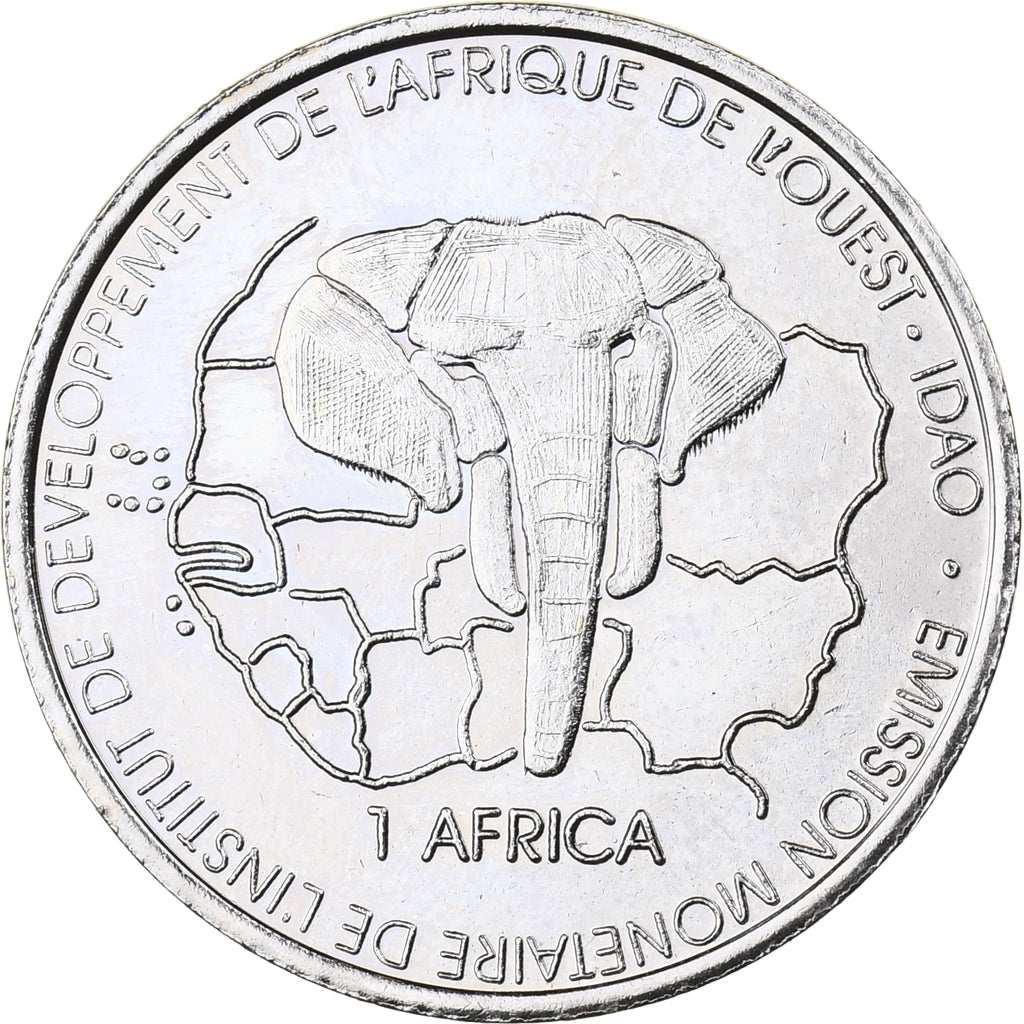 Mali, 1500 CFA Francs-1 Africa, 2003, Paris, Acciaio placcato nichel, SPL, KM:17