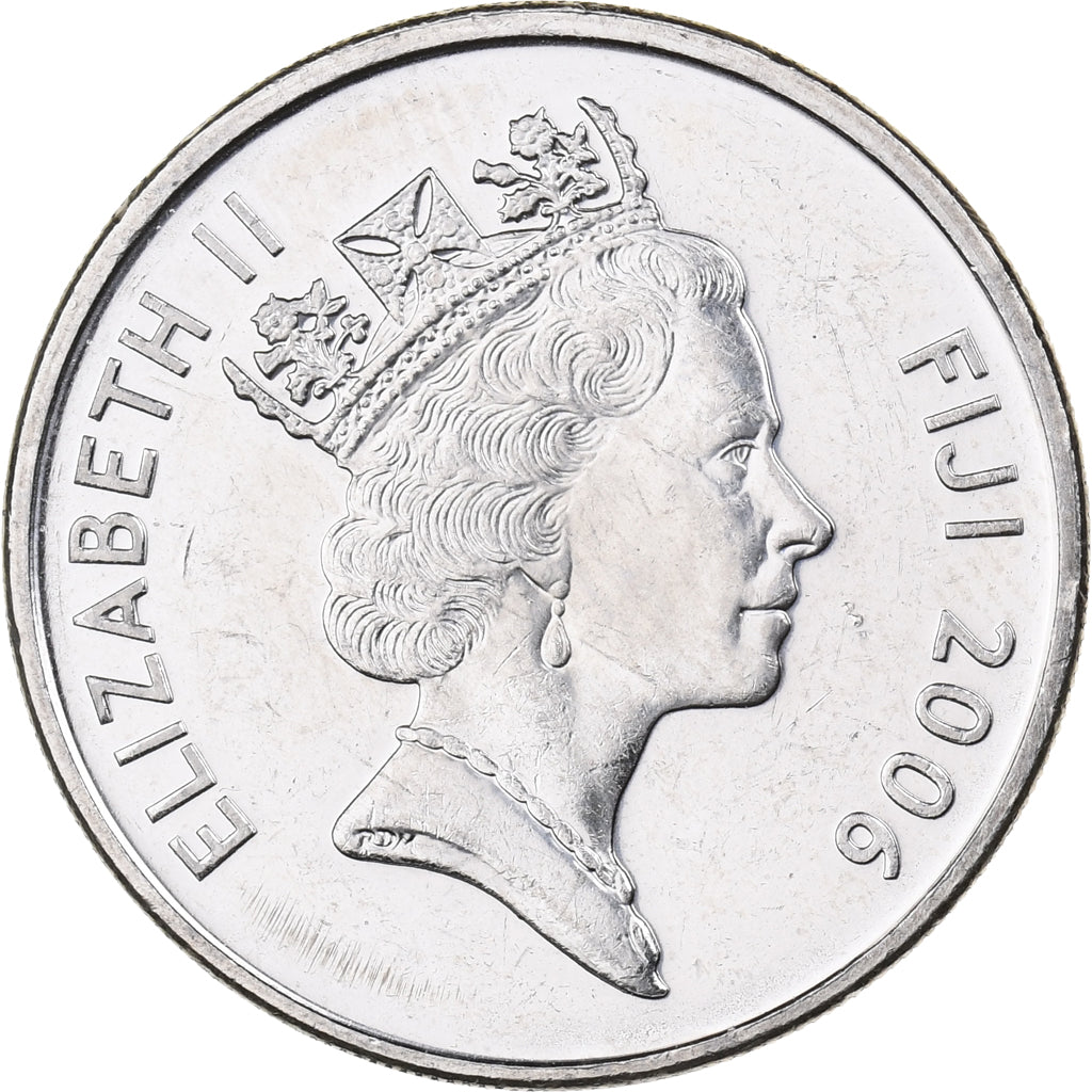 Fidji, Elizabeth II, 20 Cents, 2006, Nickel plaqué acier, SPL, KM:53a