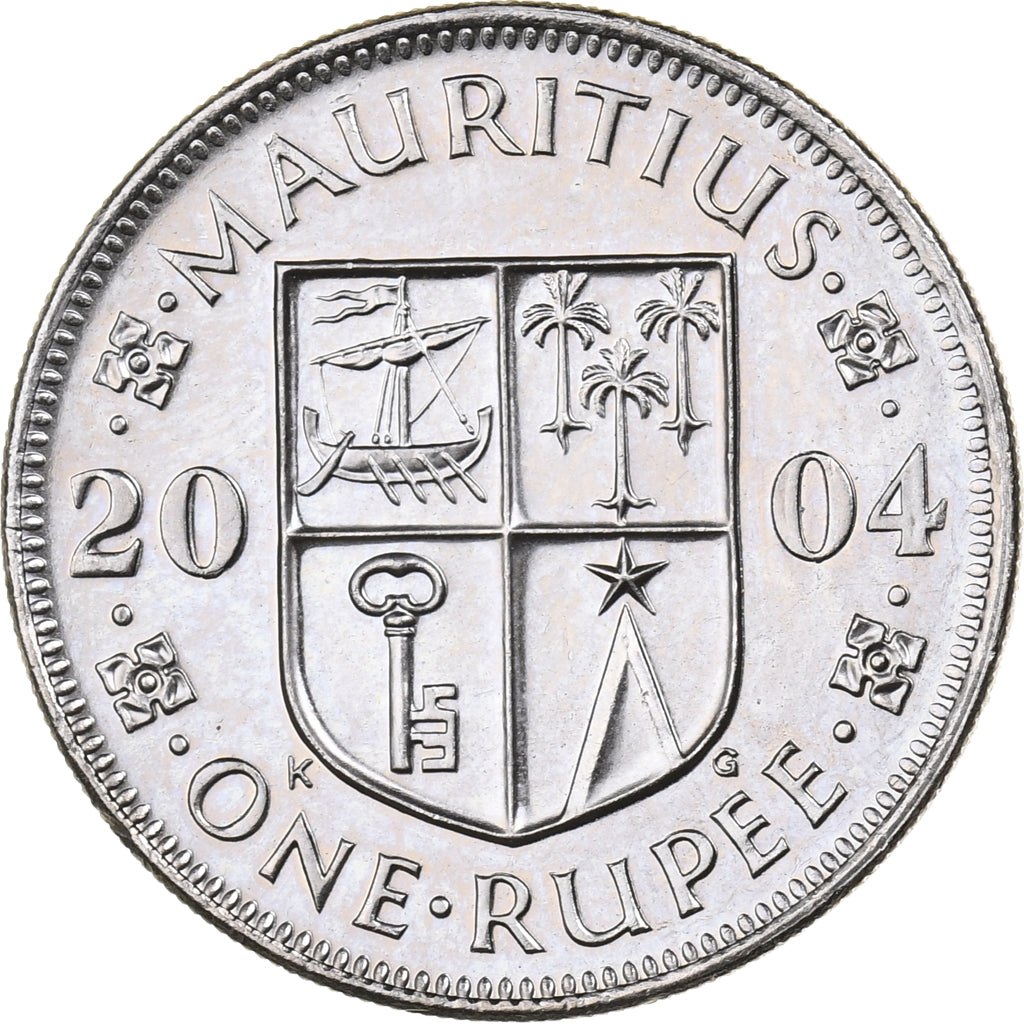 Maurice, Rupee, 2004, Cupro-nickel, SPL, KM:55