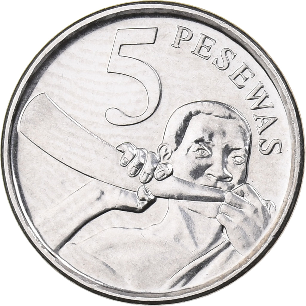 Ghana, 5 Pesewas, 2007, Nickel Clad Steel, MS(65-70), KM:38
