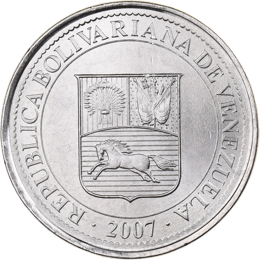 Venezuela, 50 Centimos, 2007, Maracay, Nickel plated steel, FDC, KM:92